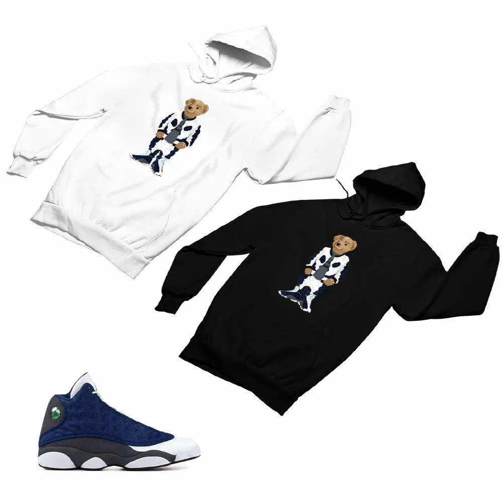 Jordan 13 flint grey Matching Custom Designed Hoodies JD 13-18-10