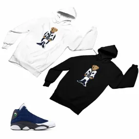 Jordan 13 flint grey Matching Custom Designed Hoodies JD 13-18-10