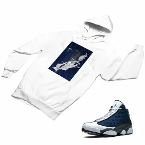 Jordan 13 flint grey Matching Custom Designed Hoodies JD 13-18-20