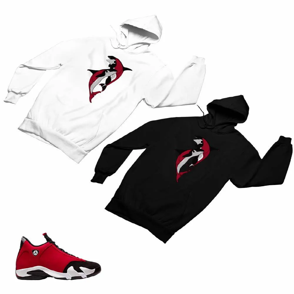 Jordan 14 Retro Gym Red Matching Custom Designed Hoodies JD 14-7-12