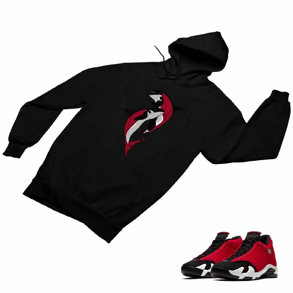 Jordan 14 Retro Gym Red Matching Custom Designed Hoodies JD 14-7-12