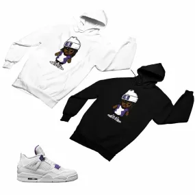 Jordan 4 Purple Matching Custom Designed Hoodies JD 4-23-21