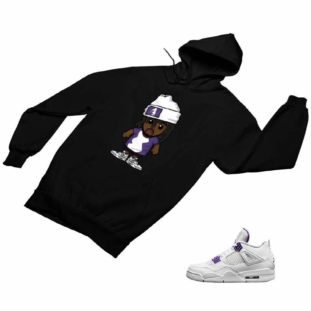 Jordan 4 Purple Matching Custom Designed Hoodies JD 4-23-21