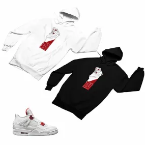 Jordan 4 Red Matching Custom Designed Hoodies JD 4-23-30