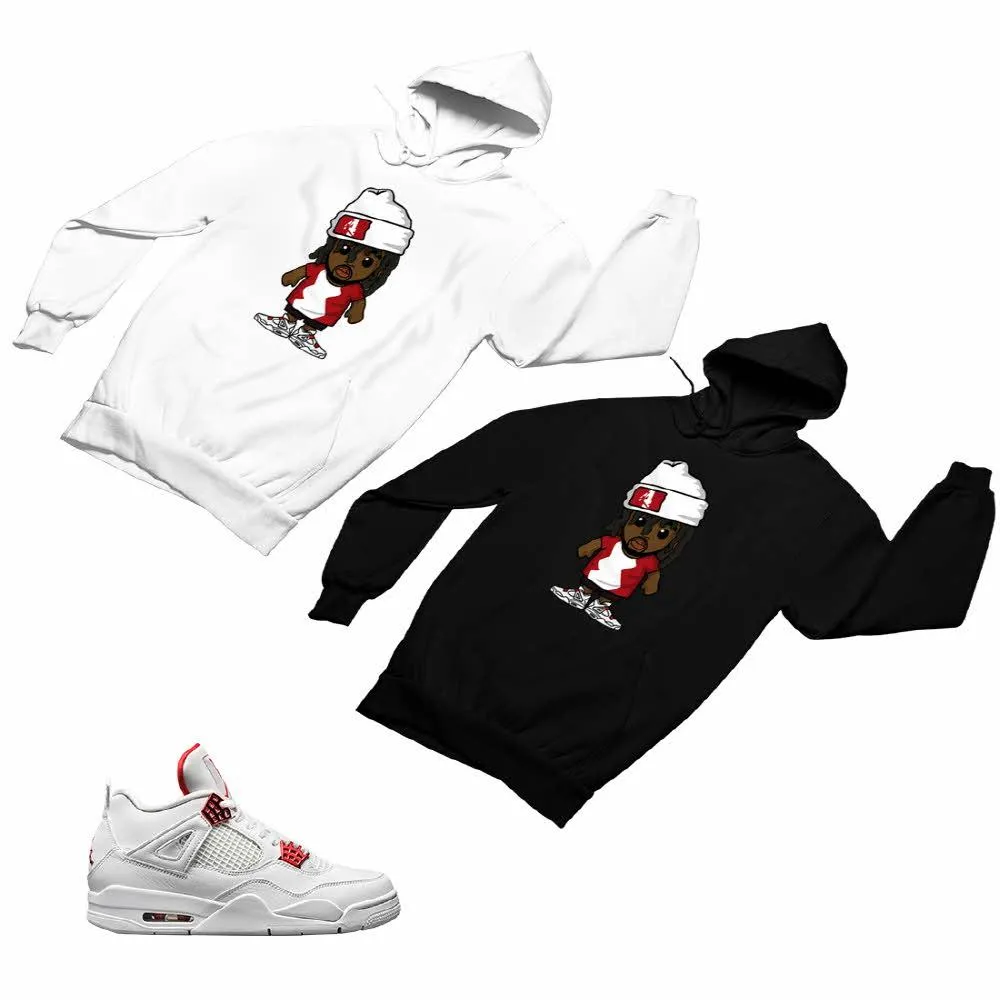 Jordan 4 Red Matching Custom Designed Hoodies JD 4-23-34