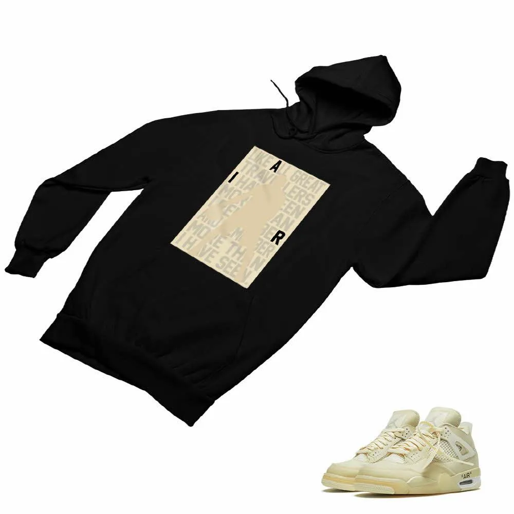 Jordan 4 Sail Matching Custom Designed Hoodies JD 4-24-24