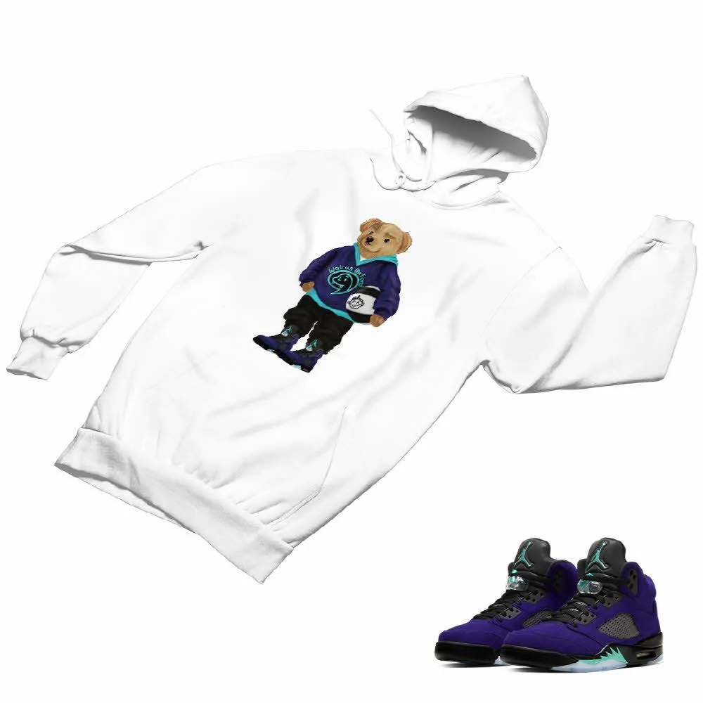 Jordan 5 Alternate Grape Matching Custom Designed Hoodies JD 5-2-8-17