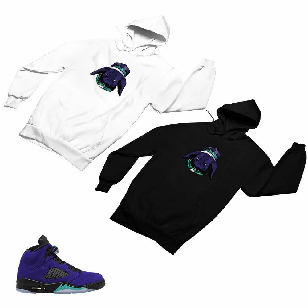 Jordan 5 Alternate Grape Matching Custom Designed Hoodies JD 5-2-8-2