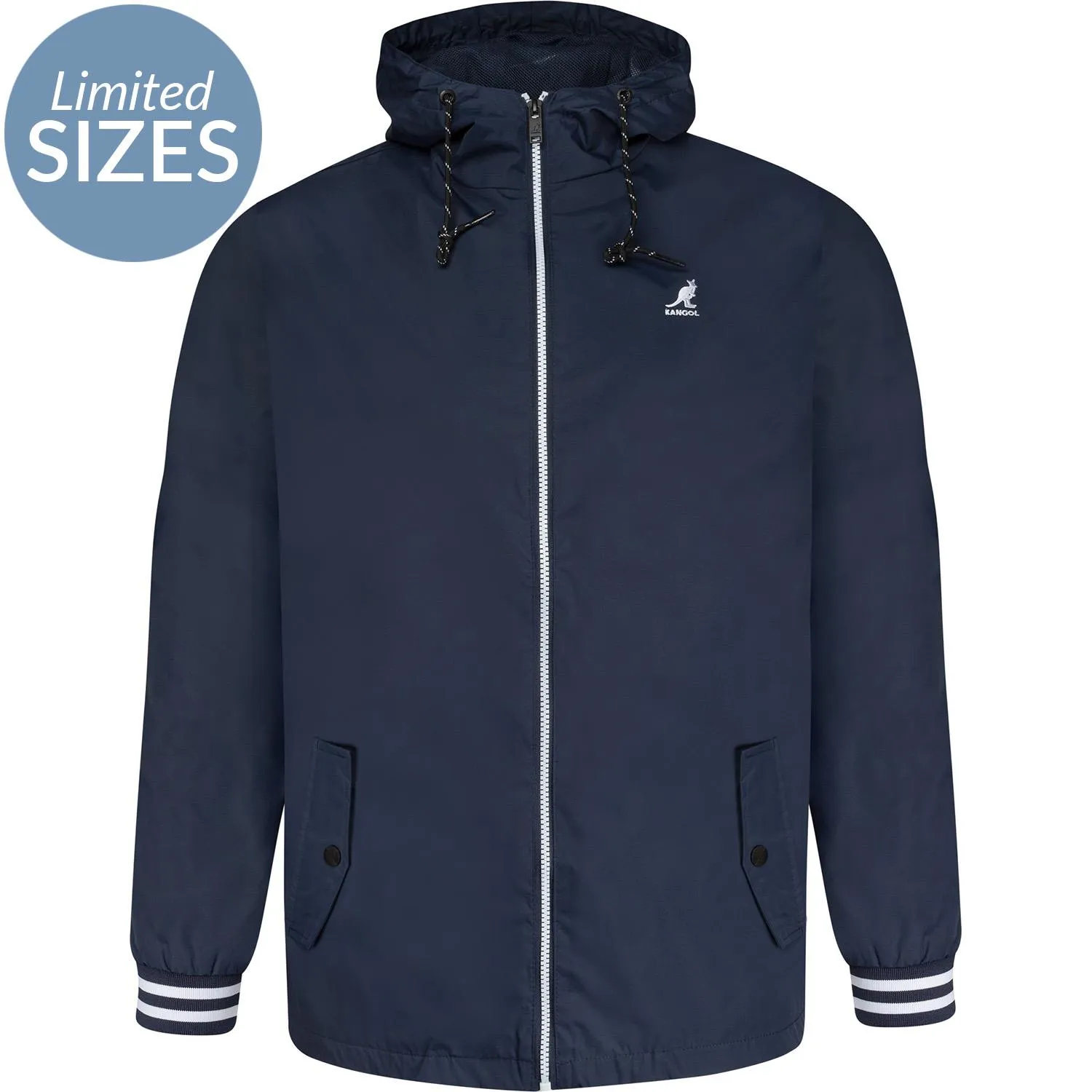 Kangol Easton Lightweight Zip Through Hooded Jacket - Navy