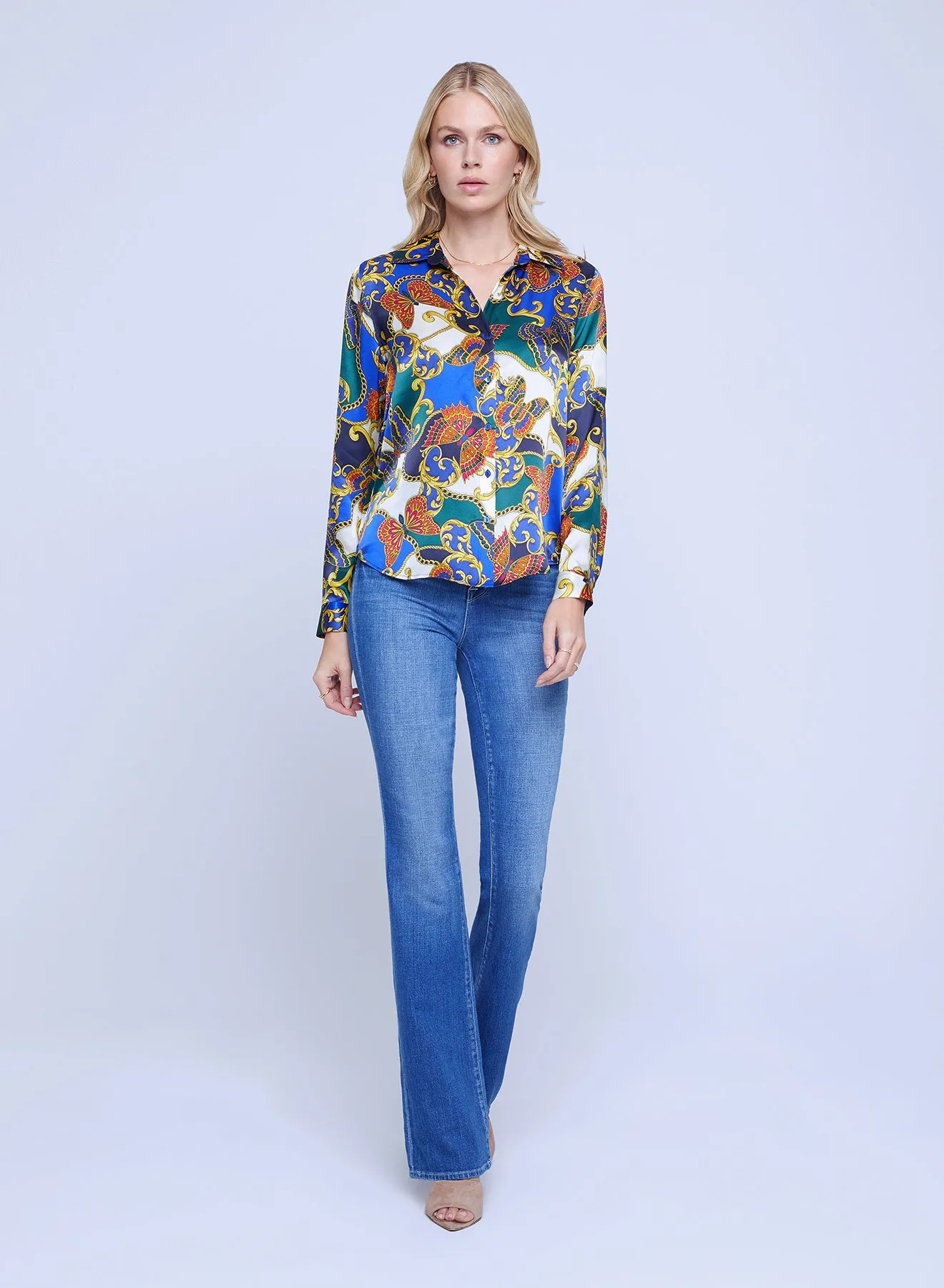 L’agence - Tyler Shirt - Multi Butterfly Chain