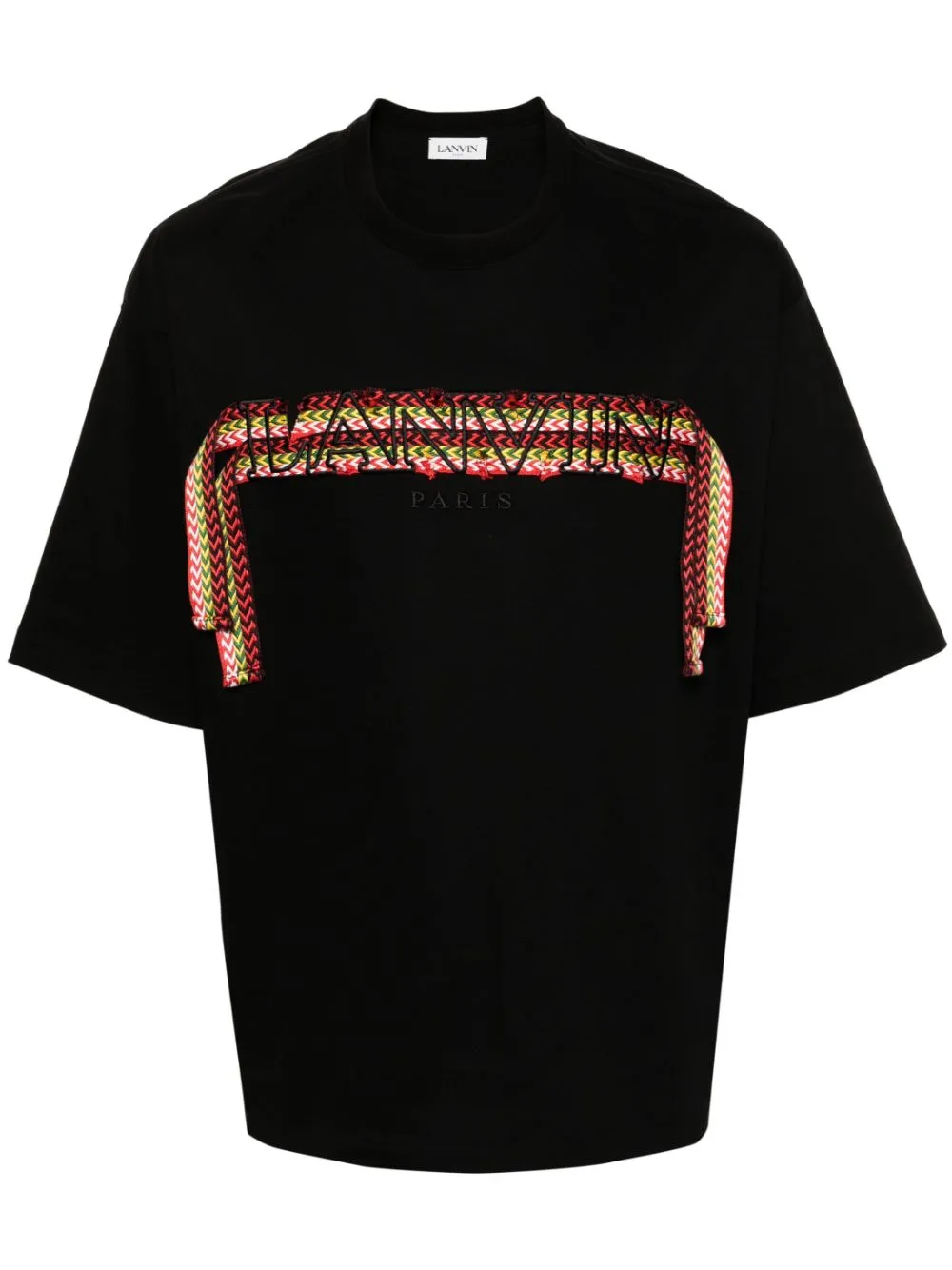 Lanvin T-shirt noir oversize brodé Curb Lace