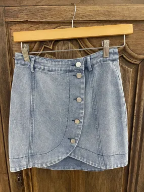 Le Lis Denim Mini Skirt