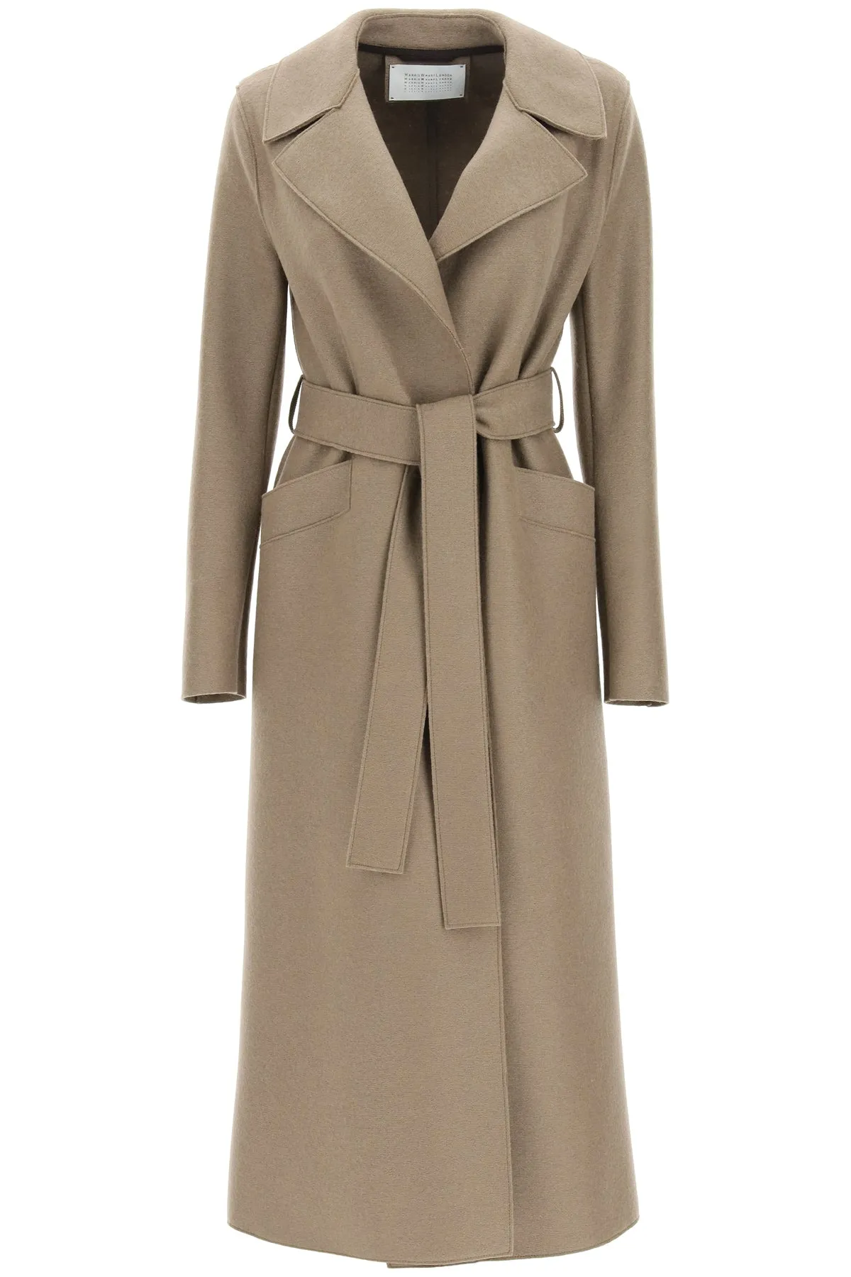 long pressed wool coat