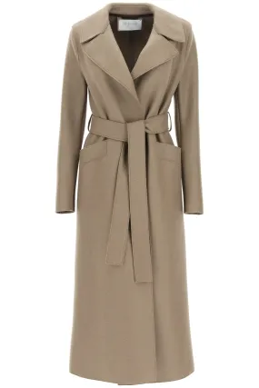 long pressed wool coat