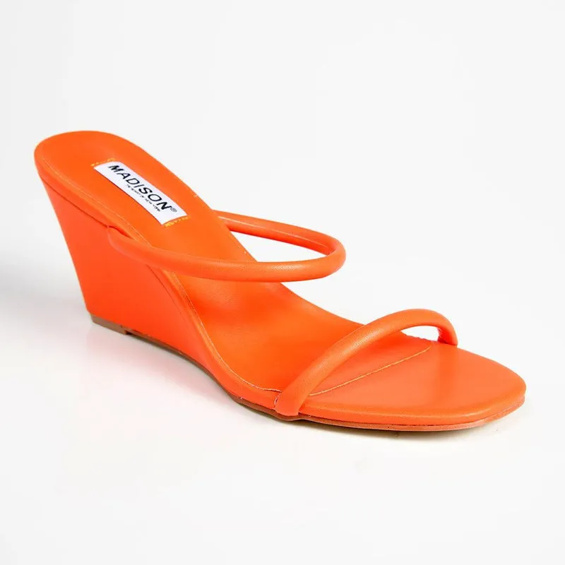 Madison Alora Strapped Wedge - Orange