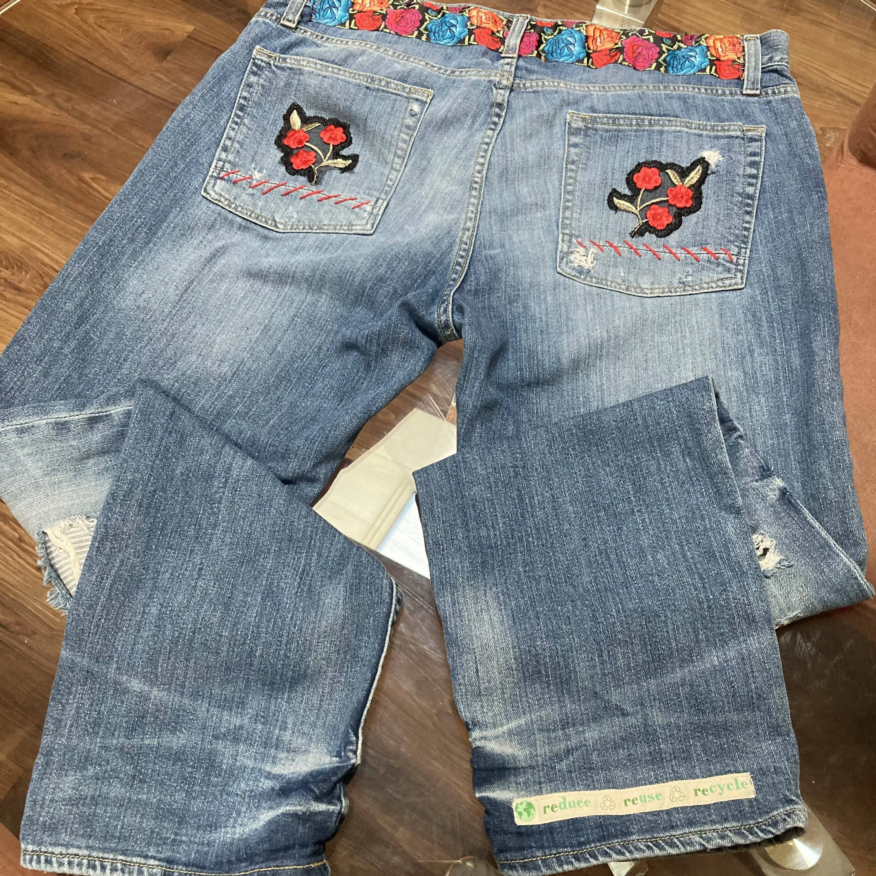 Maggie Devos- Embellished Jeans w/Heart Amor