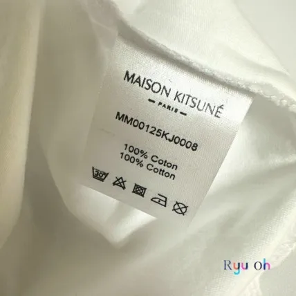 MAISON KITSUNE  |Plain Short Sleeves Logo Designers T-Shirts