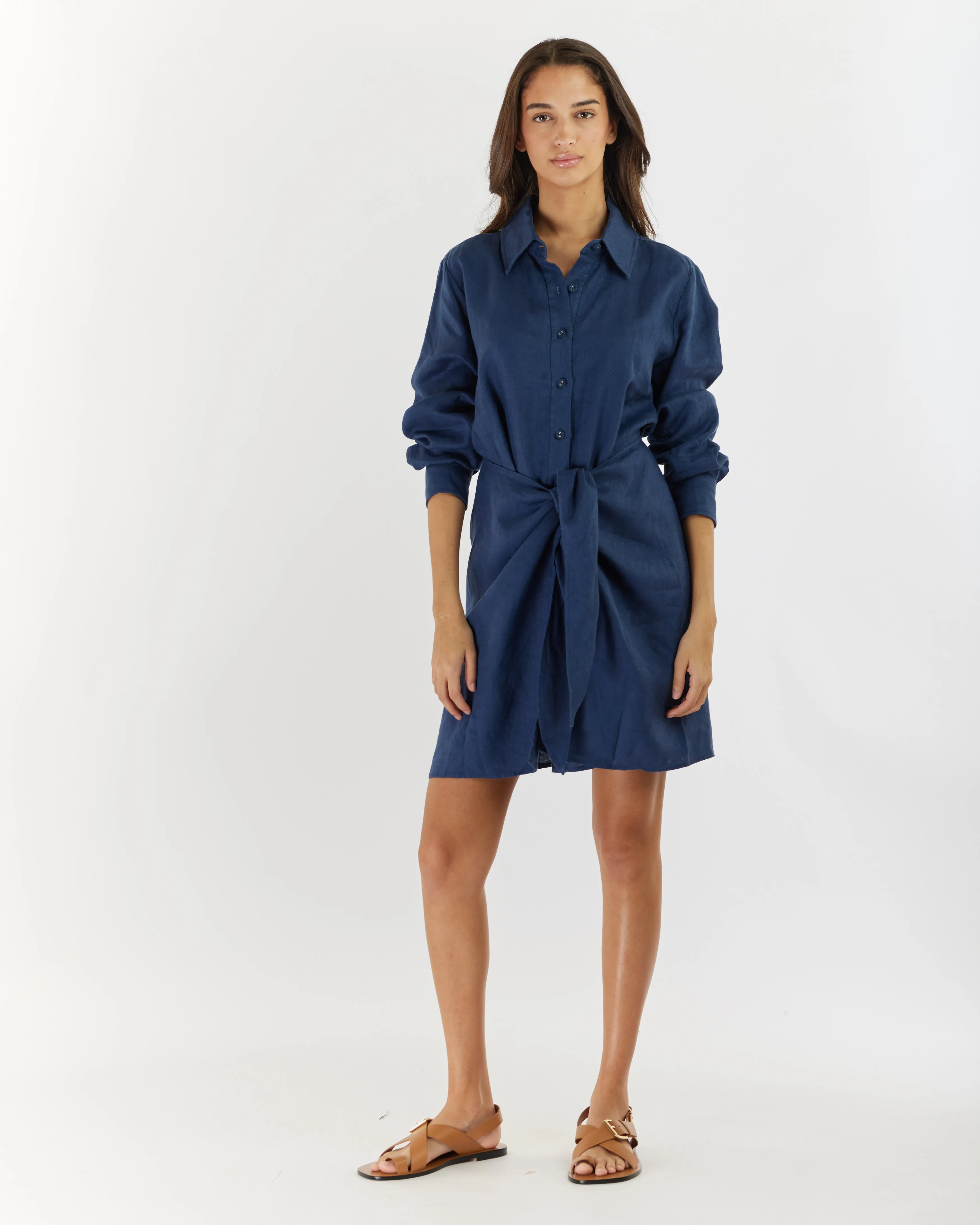 Marseille Linen Shirt Dress