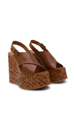 Maxime Wedge Sandal - Ginger Brown