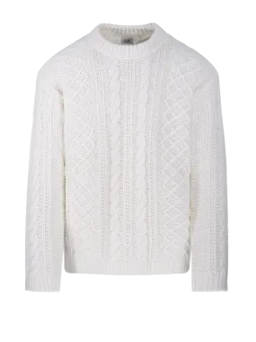 MEN CP COMPANY WHITE WOOL SWEATER