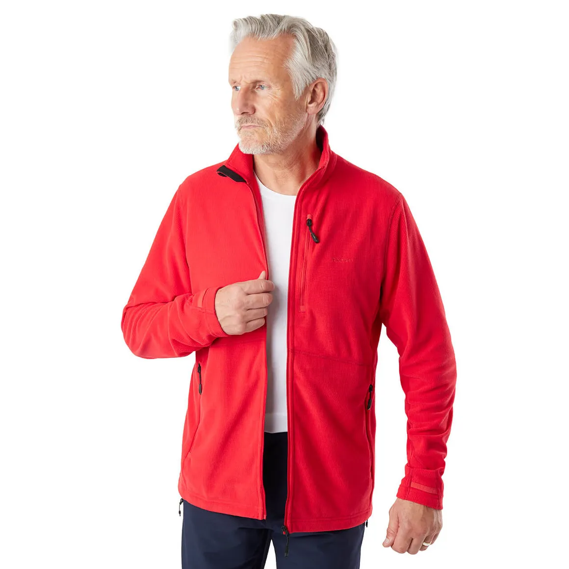 Men's Microgrid Fleece Jacket Aura Red