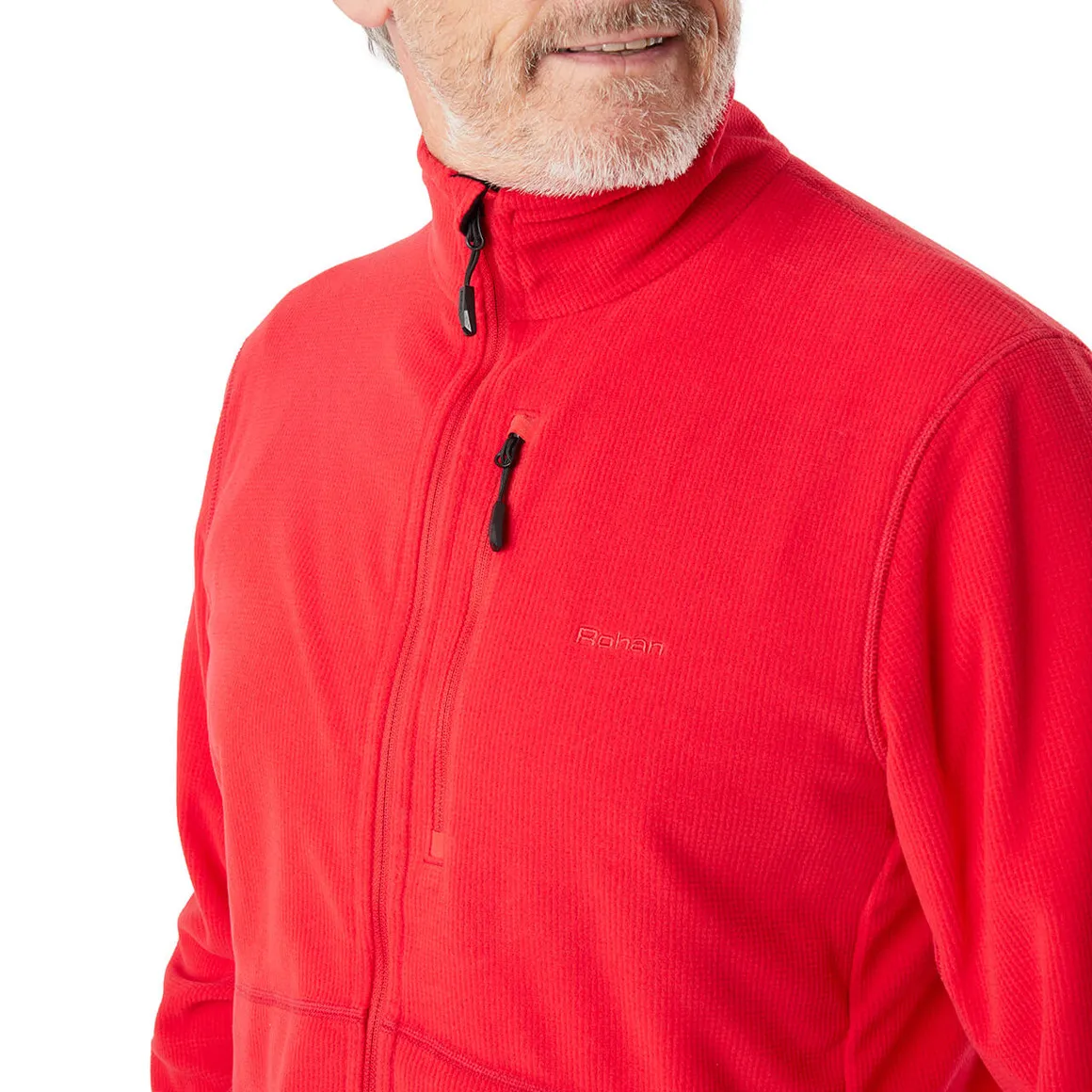 Men's Microgrid Fleece Jacket Aura Red