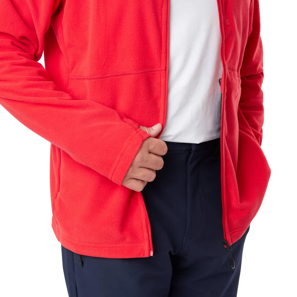 Men's Microgrid Fleece Jacket Aura Red