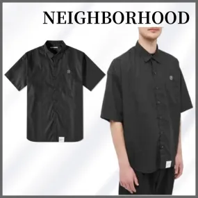 NEIGHBORHOOD  |Street Style Plain Cotton Short Sleeves Logo Shirts