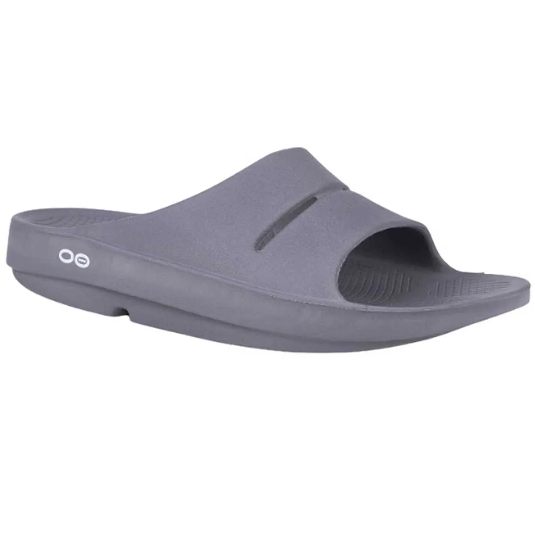 Oofos Ooah Slide Sandal Slate (Unisex)