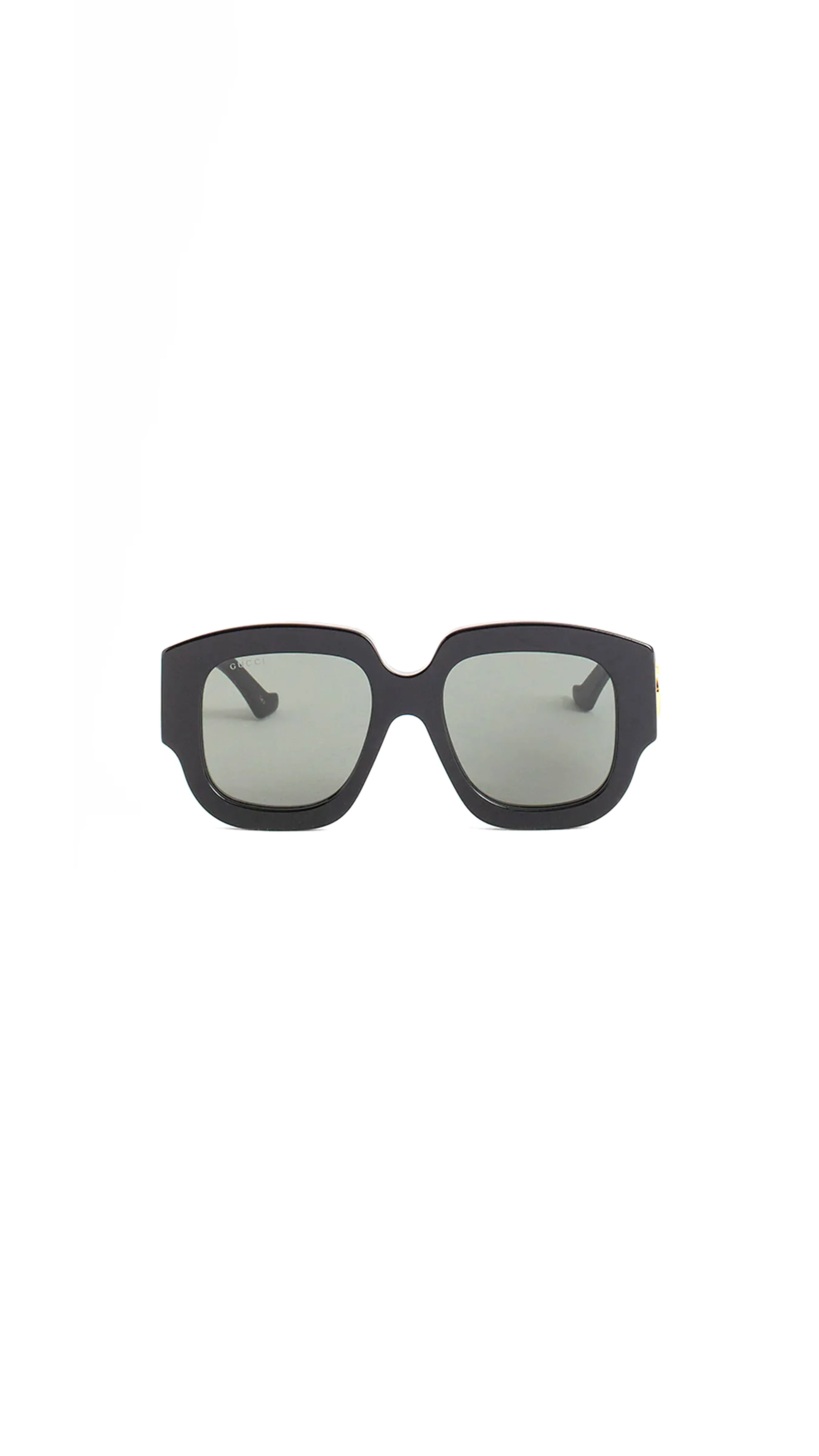 Oversize Square Double G Sunglasses - Black