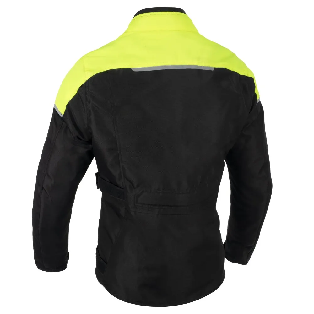 Oxford Spartan Ladies Long Jacket - Black/Fluo