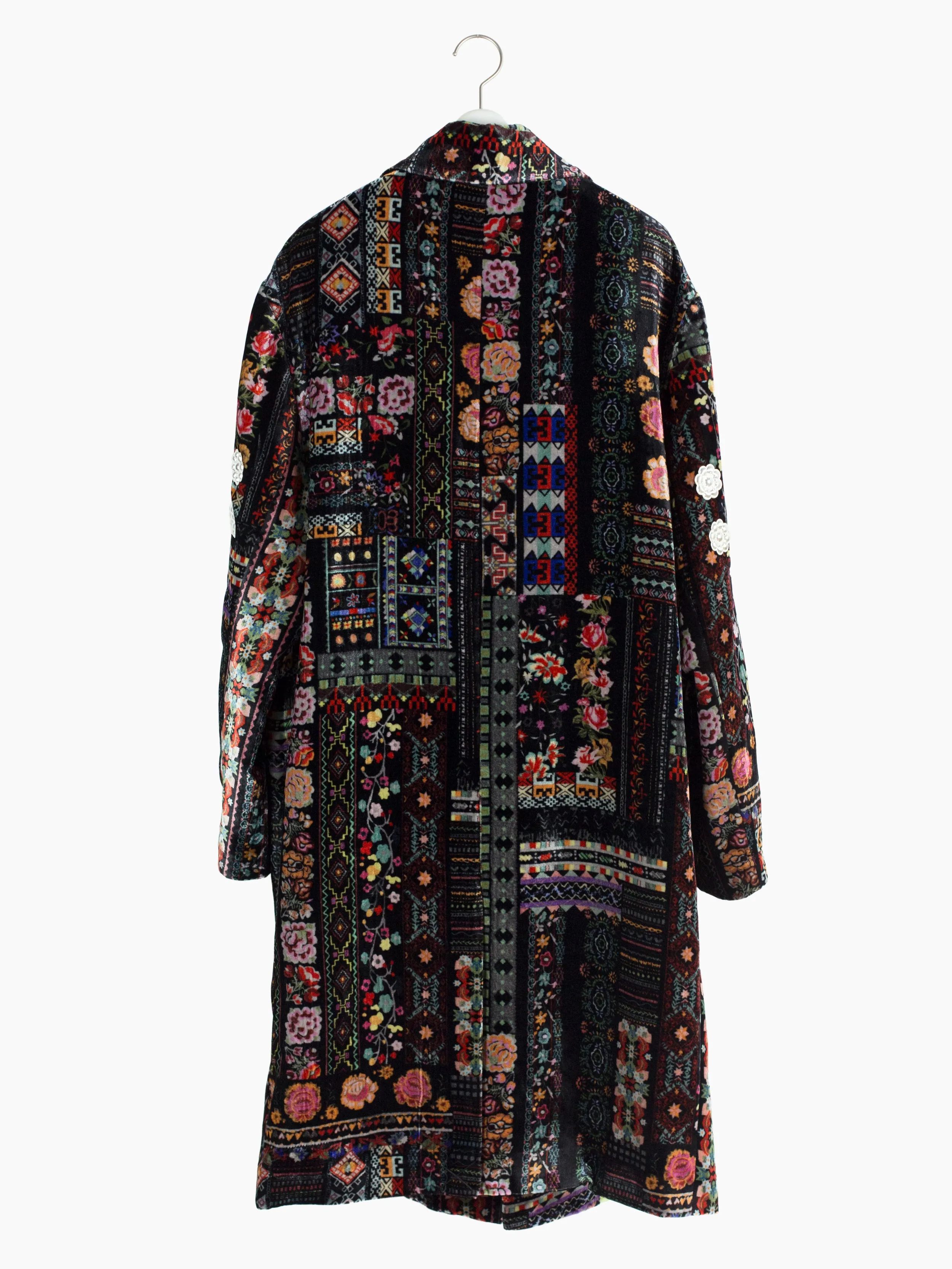 Penultimate AW21 Silk Velour Embellished Coat