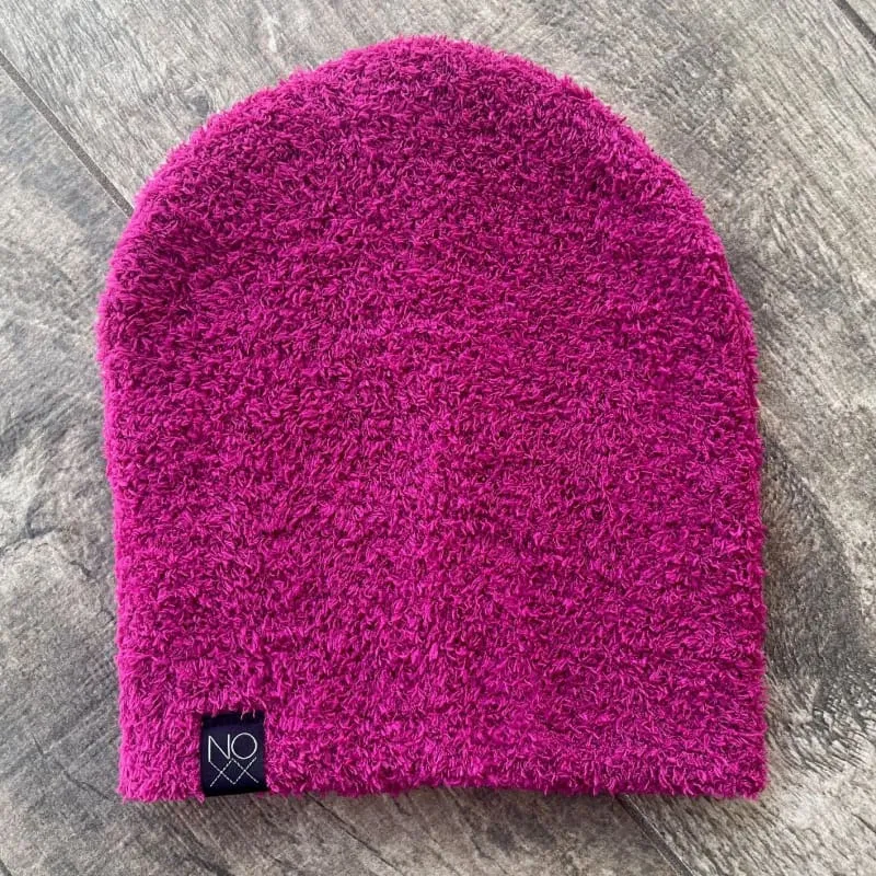 Plush Teddy Beanie | Magenta