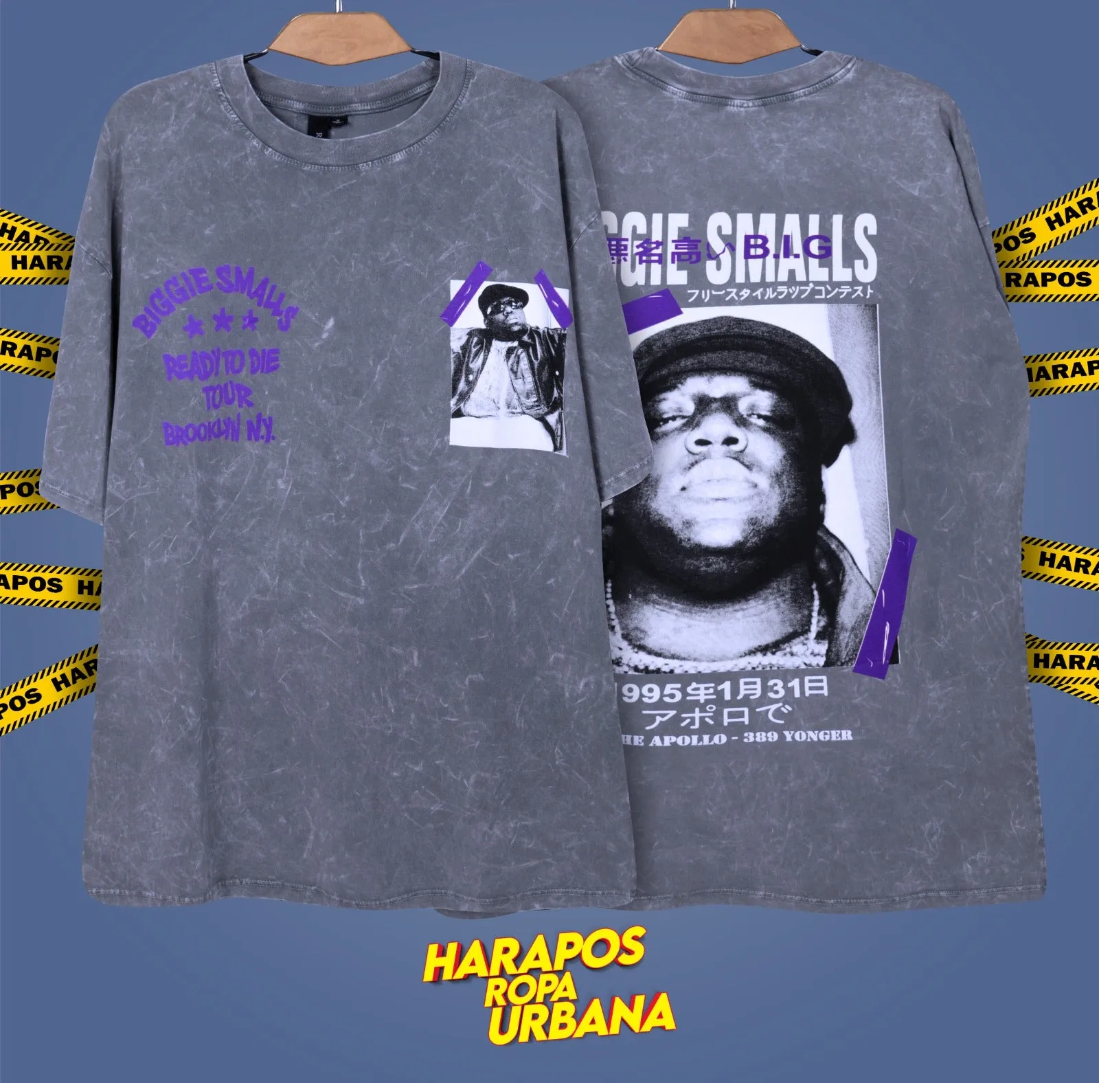 Polera Rose London oversize biggie smalls ploma taidai