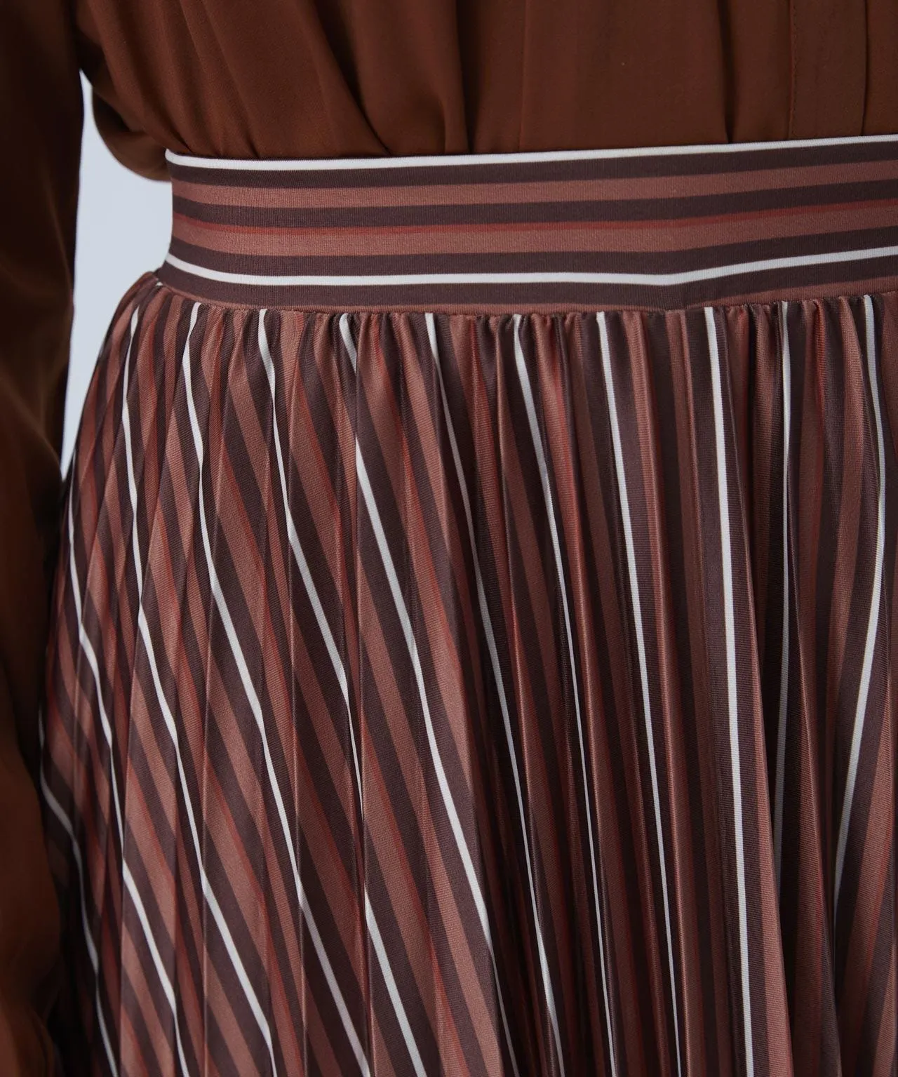 Print Pleated Skirt