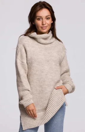 Pull oversize beige