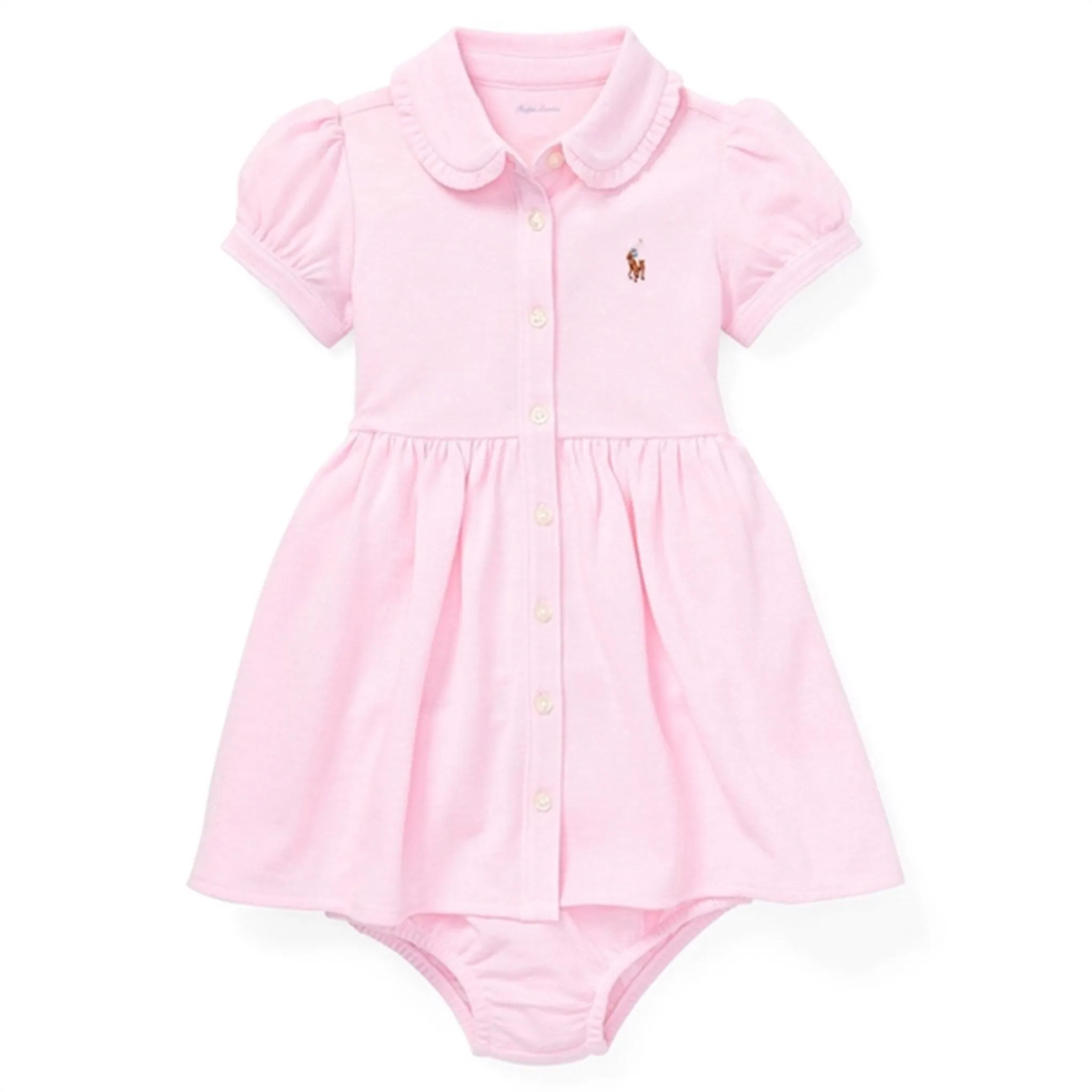 Ralph Lauren undefined Solid Oxford Dress & Bloomer Carmel Pink