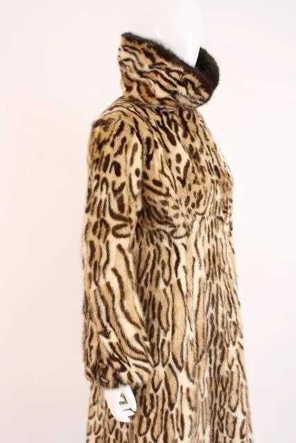 Rare Vintage 60's Leopard Print Mink Fur Coat