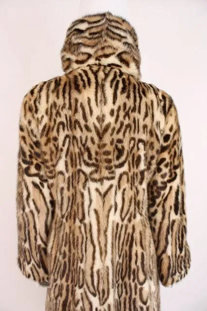 Rare Vintage 60's Leopard Print Mink Fur Coat