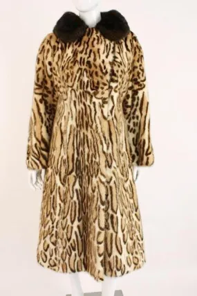 Rare Vintage 60's Leopard Print Mink Fur Coat