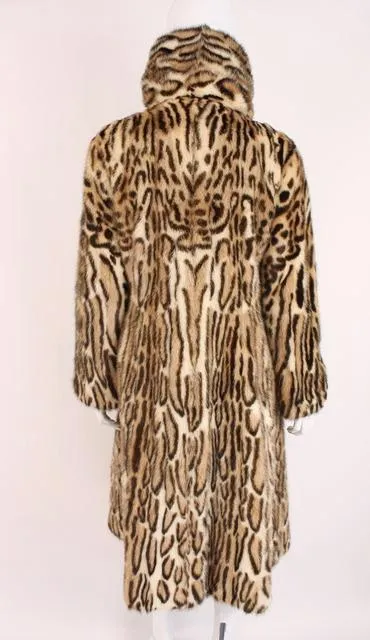 Rare Vintage 60's Leopard Print Mink Fur Coat