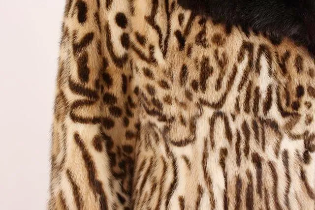 Rare Vintage 60's Leopard Print Mink Fur Coat