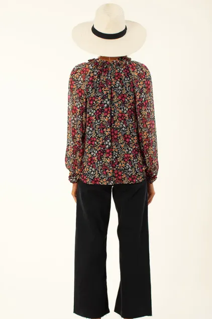 Red Floral Melani Blouse