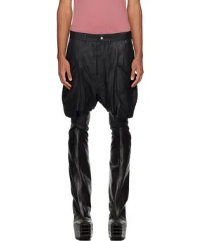 Rick Owens Black Porterville Stefan Cargo Shorts