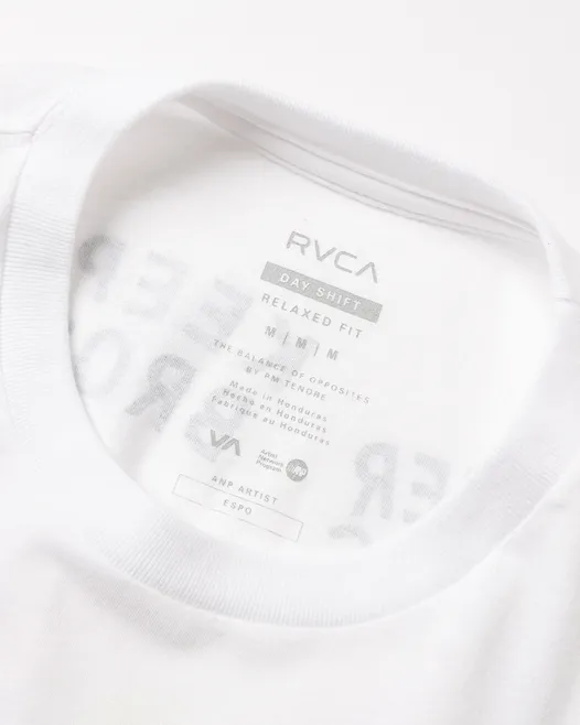 RVCA  |Crew Neck Plain Short Sleeves Logo Crew Neck T-Shirts