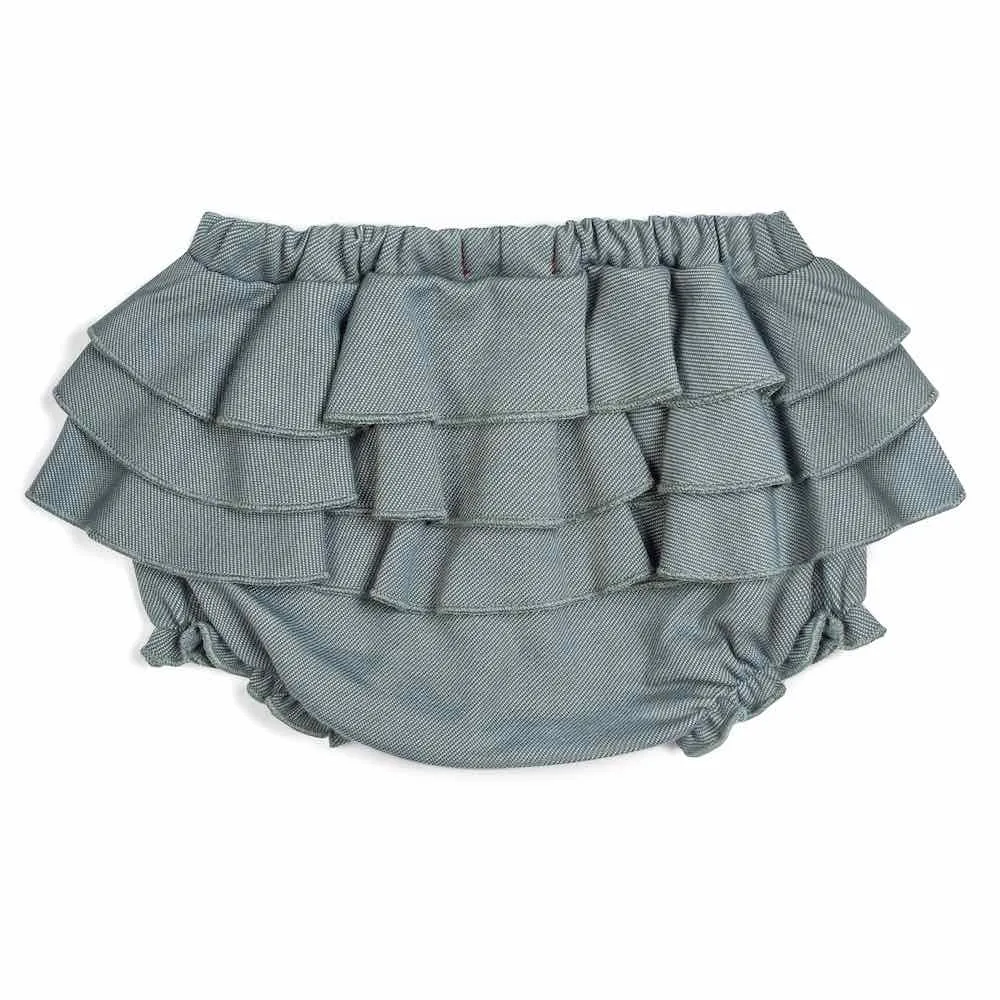 Rylee and Cru Denim Ruffle Bloomer