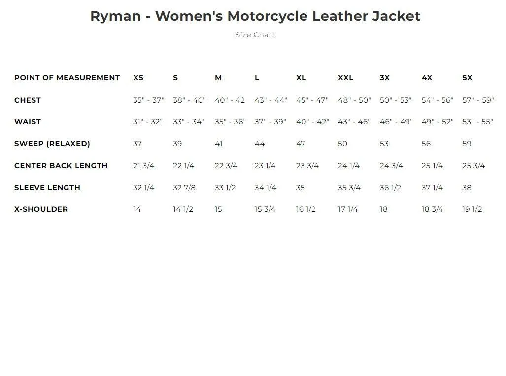 Ryman Women's Motorcycle Leather Jacket