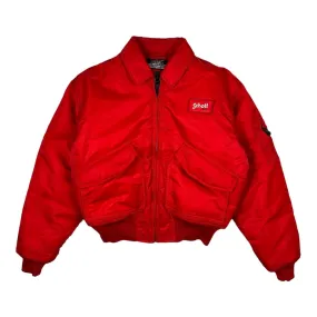 Schott NYC Red Bomber Jacket