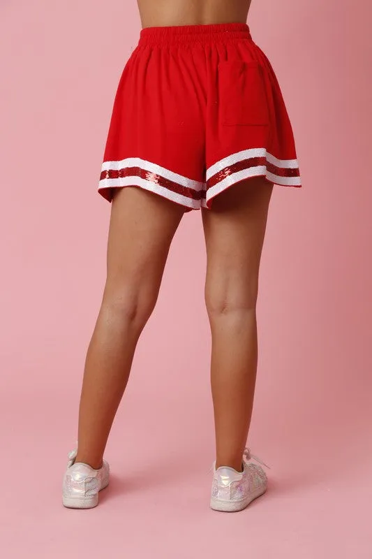 Sequin Stripe Shorts