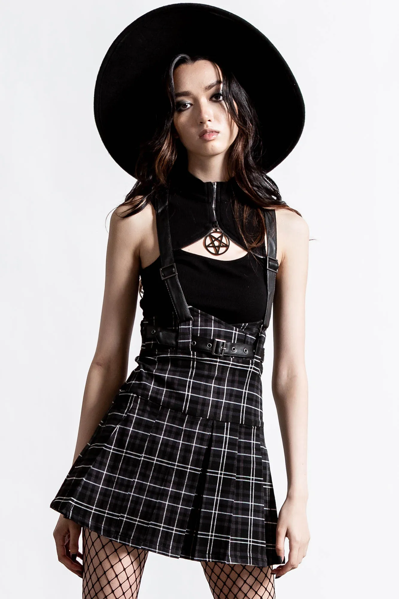 Shadows Ash Tartan Suspender Dress